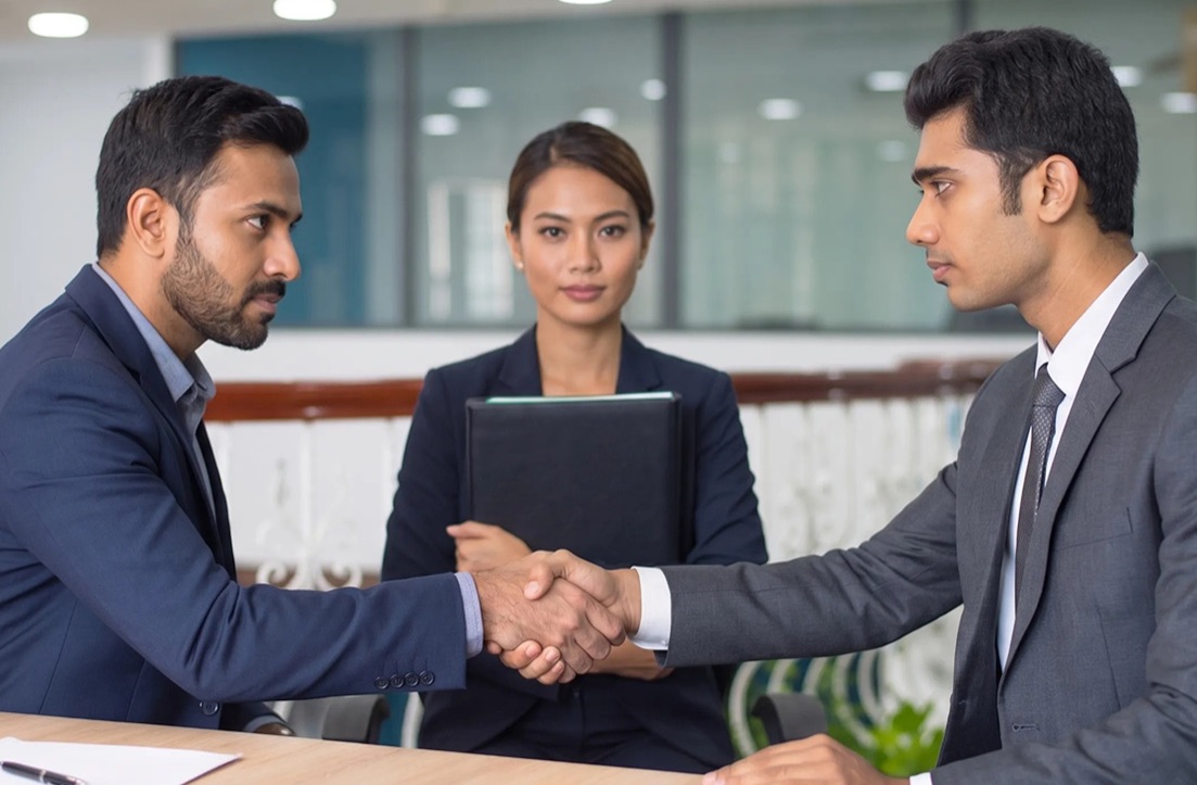 Business partners meeting