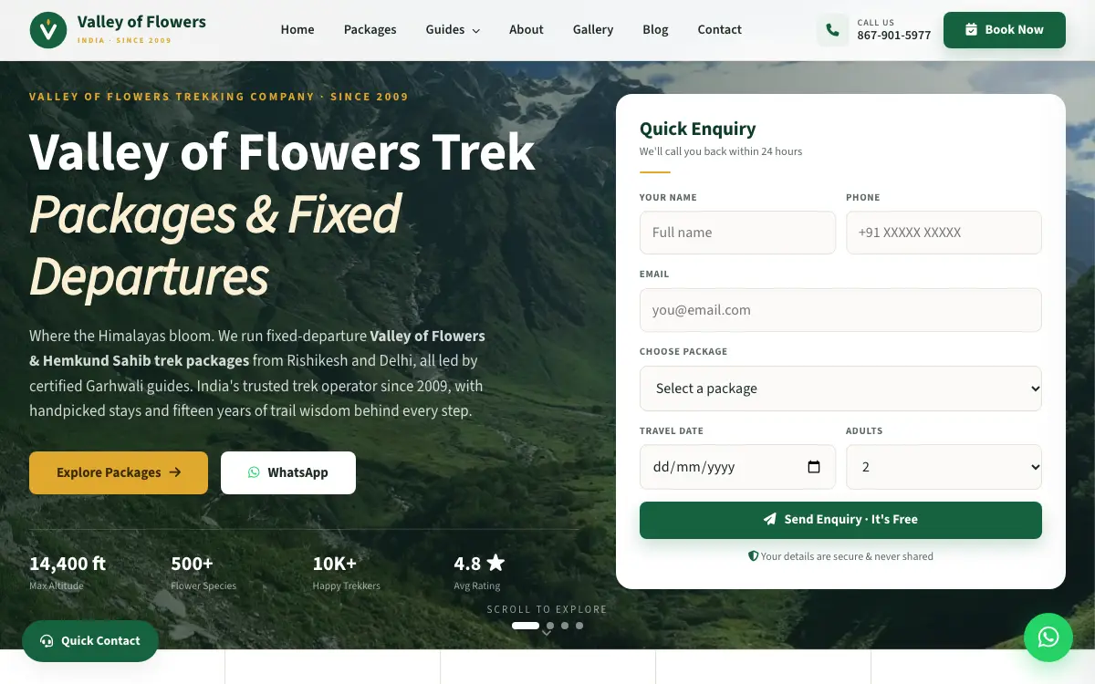 Valley of Flowers India